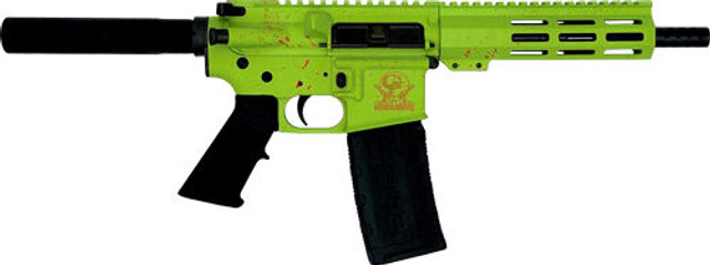 AR15 Pistol 223'5.56 7.5" Barrel Nitride Zombie Splatter 30rd