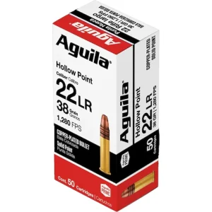Real Aguila Super Extra High Velocity 22LR Ammo 38 Grain Plated Hollow Point