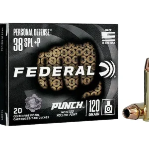 New Federal Personal Defense Punch 38 Special +P Ammo 120 Grain Jacketed Hollow Point 200