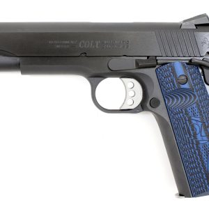 Colt 1911 Series 70 Competition 45 ACP Pistol with G10 Checkered Blue Grips