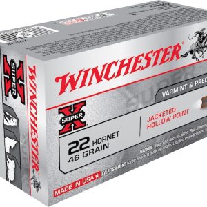 Winchester Super X 22 Hornet Ammo 46 Grain Jacketed Hollow Point  200 rounds Direct