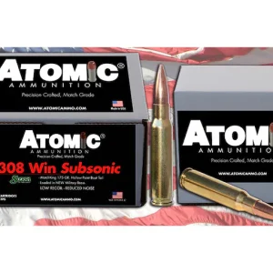 Atomic Ammunition Match Subsonic 308 Winchester Ammo 175 Grain Sierra MatchKing Jacketed Hollow Point Box of 100 - Best Price