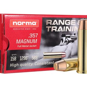 Order Norma Range & Training 357 Magnum Ammo 158 Grain Full Metal Jacket 500 rounds Online