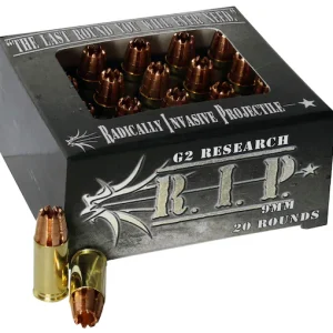 G2 Research R.I.P. 9mm Luger Ammo 92 Grain G2 R.I.P. Fragmenting Hollow Point Lead Free Box of 100 rounds Direct